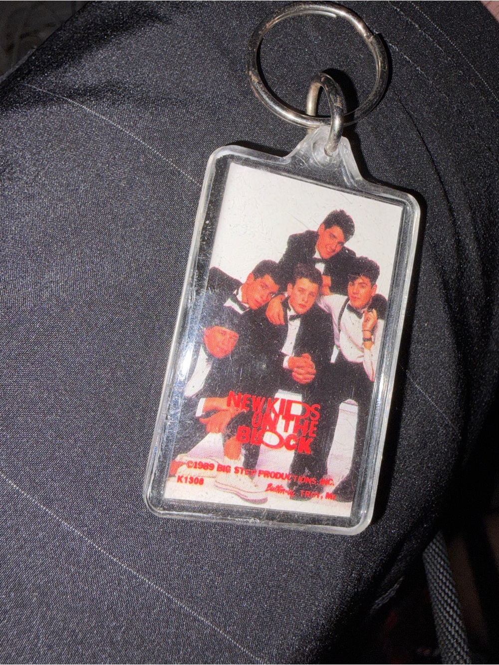 Vintage 1989 New Kids On The Block keychain collectible band souvenir